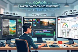 do professional photo editing and youtube keyword SEO