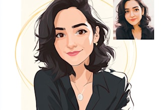 create cartoon vector portrait from photo