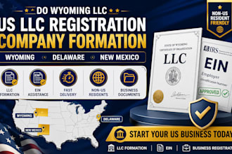 register US llc with ein registered agent and business address for non resident