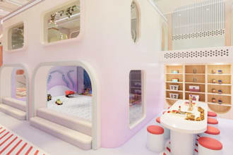 redesign kids play area,3d children restaurant,play cafe layout,preschool render