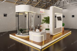 design 3d exhibition booth, trade show stand, kiosk