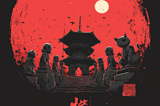 design japanese t shirt illustration