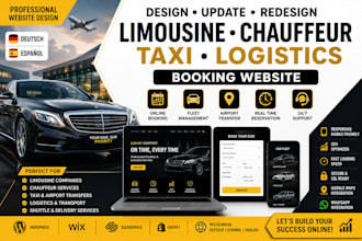 design update deutsch spanish limousine logistics chauffeur taxi booking website