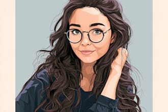 drawing cartoon vector portrait
