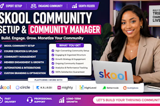 skool setup skool community manager circle so mighty network online community
