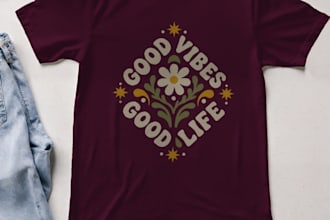 design unique retro vintage typography t shirt design