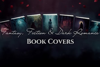 a fantasy, fiction, or dark romance book, ebook cover design