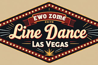 do make awesome style line dance las vegas vintage logo