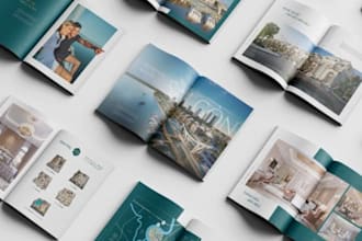 design real estate listing presentation, luxury mansion condo sales brochure