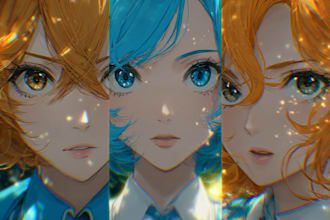 design a pngtuber giftuber pngtuber plus in anime style