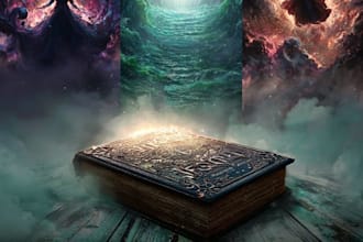 create an epic fantasy book cover