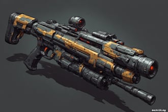 high quality weapon concept art for gaming and more
