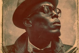 do a professional vintage album or single cover