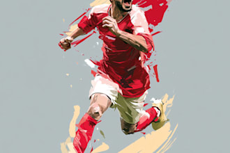 draw illustrations of football or other sports in my style