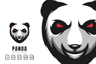 professional panda logo design with unlimited revisions