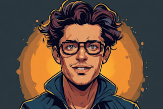 paint amazing vector cartoon portrait art