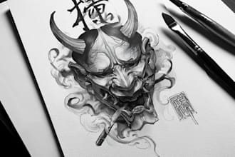 design a professional japanese tattoo design