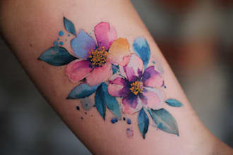 custom a watercolor tattoo design