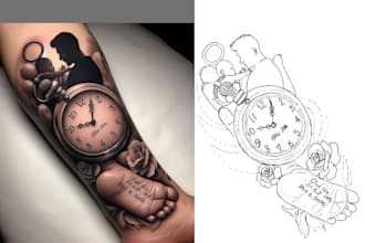convert your tattoo picture into a tattoo stencil