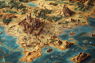 high quality detailed fantasy map