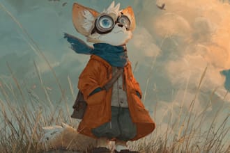 draw custom furry art, fursona, anthro oc illustration