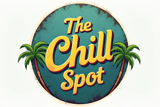 do make new the chill spot vintage logo design