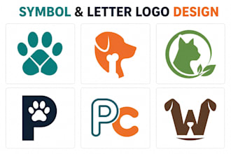 create a minimalist symbol or monogram pet logo