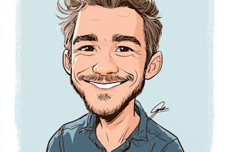 draw caricature portrait cartoon illustration unique gift