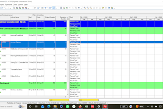 develop primavera p6 project schedule and baseline for epc projects