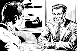 comic book illustration with comic book