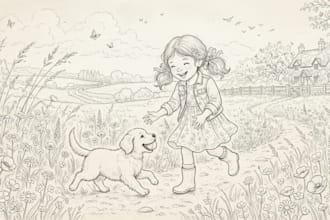 illustrate watercolor childrens storybook and picture book art