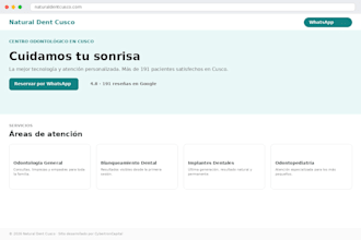 build  page landing site for your local business or clinic