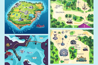 draw vector map in illustrator