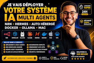 deployer votre systeme ia multi agents n8n hermes auto heberge docker ollama mac