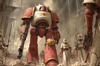 drawing a warhammer 40k character art