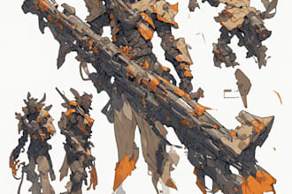 sci fi character illustration or sci fi character