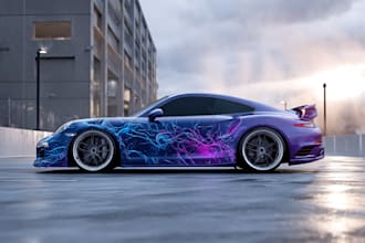 do vehicle wrap design, car wrap design, van wrap design