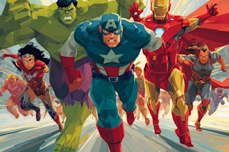 draw your amazing superhero illustrations