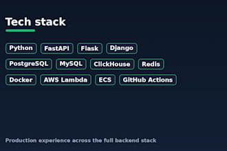 develop a scalable python fastapi backend and rest API