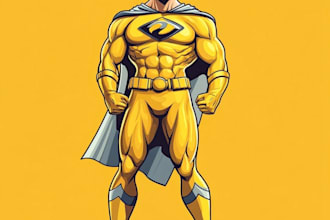 do a superhero cartoon character for you
