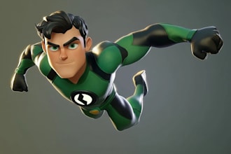 make a superhero cartoon character for you