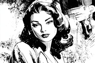 comic book illustration, comic graphic novel