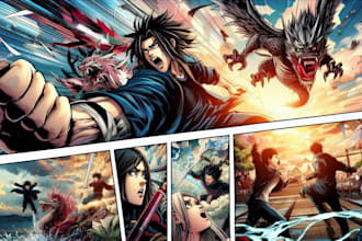 illustrate manga panels and comic book pages
