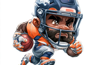 drawing cartoon sport artwork illustration of football basketball