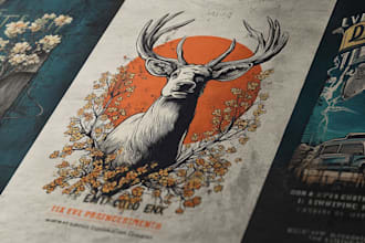 make vintage retro illustration for tshirt merch