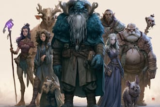 fantasy character art and fantasy character art