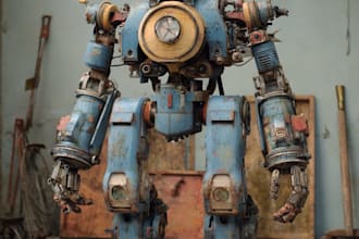 design custom mecha robot art