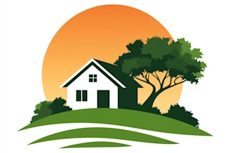 design lawn care and landscaping logo
