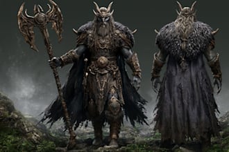 create fantasy character with hyper realistic style