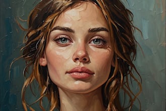 draw digital realistic oil portrait painting